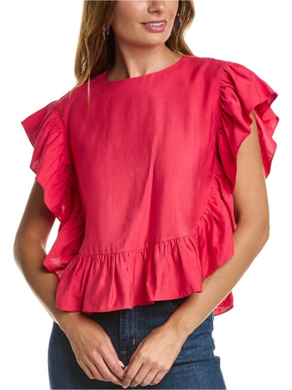 NWT Trina Turk Siara Poncho Pink Top Size Small